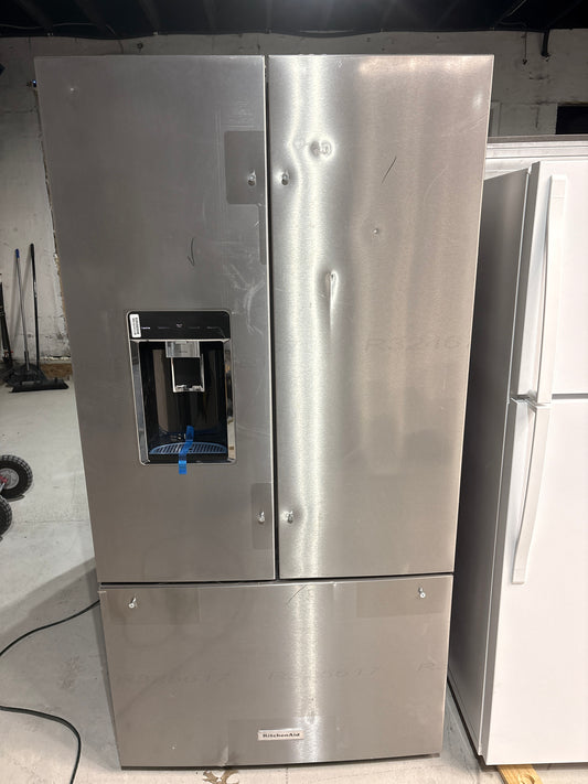 KitchenAid - 23.8 Cu. Ft. French Door Counter-Depth Refrigerator - Stainless Steel