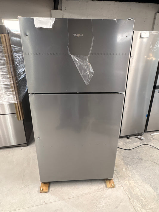Whirlpool - 20.5 Cu. Ft. Top-Freezer Refrigerator - Stainless Steel