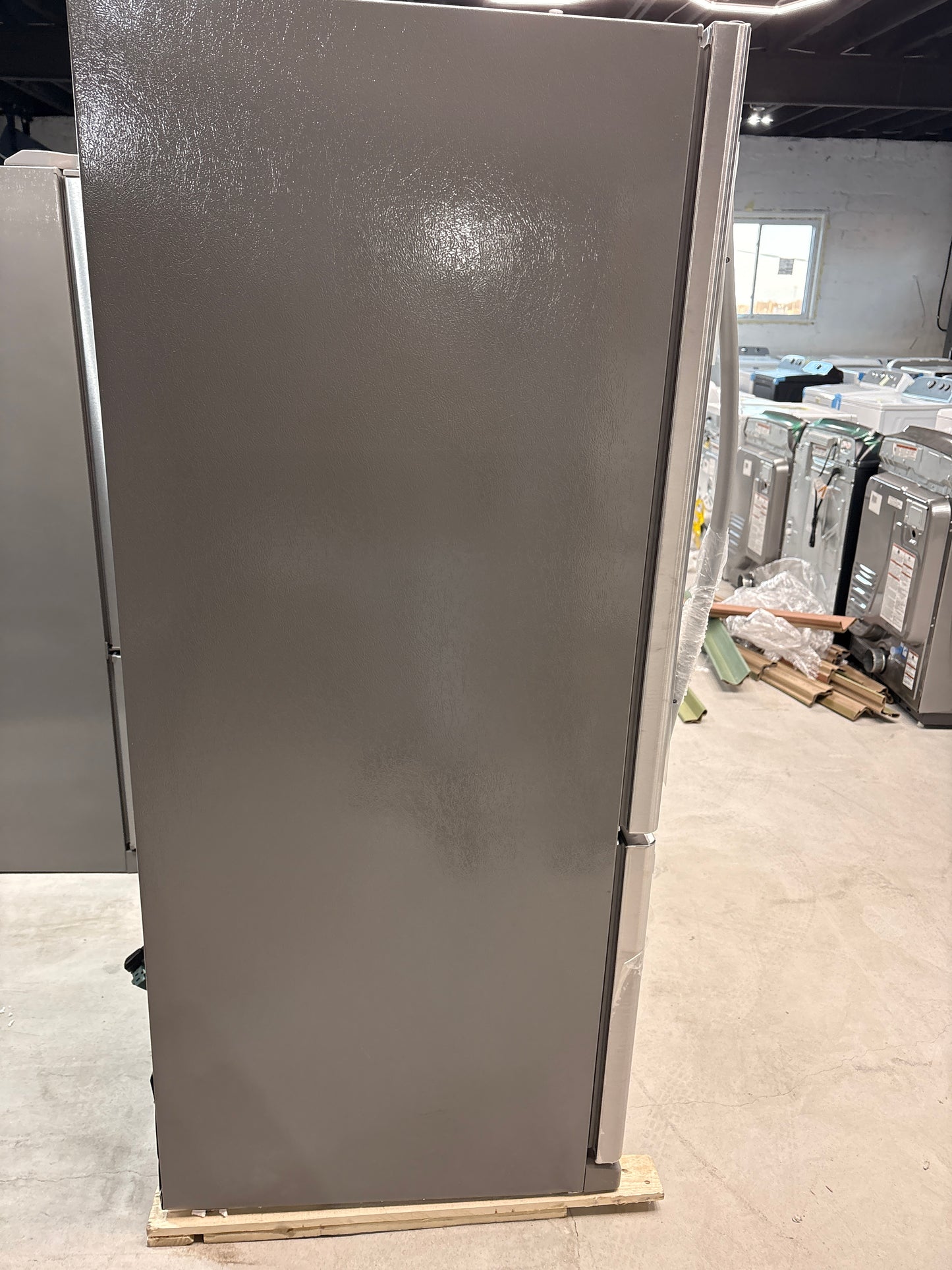 Whirlpool - 22 cu. ft. Bottom Freezer Refrigerator in Stainless Steel with Spill Guard Glass Shelves