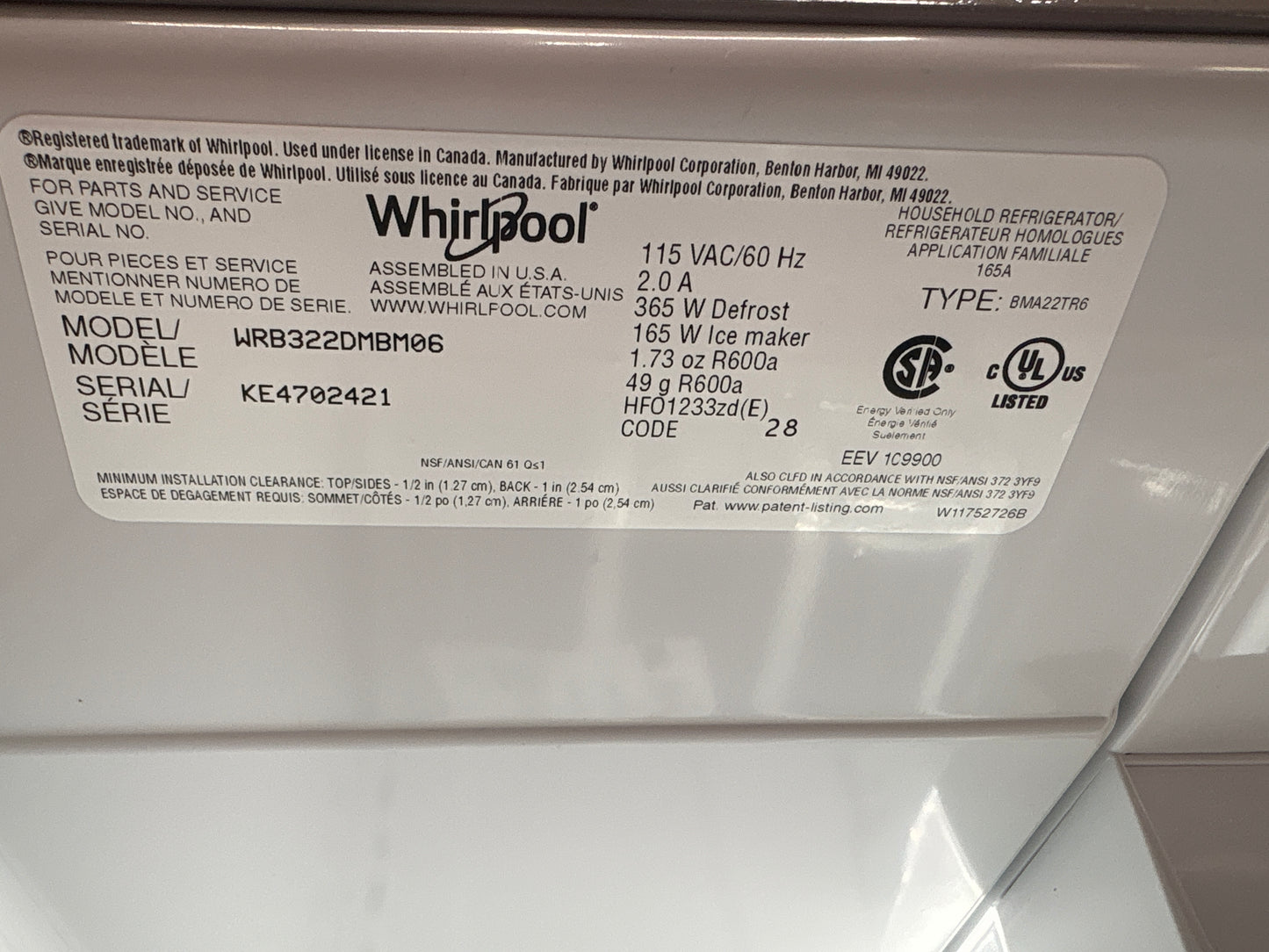 Whirlpool - 22 cu. ft. Bottom Freezer Refrigerator in Stainless Steel with Spill Guard Glass Shelves