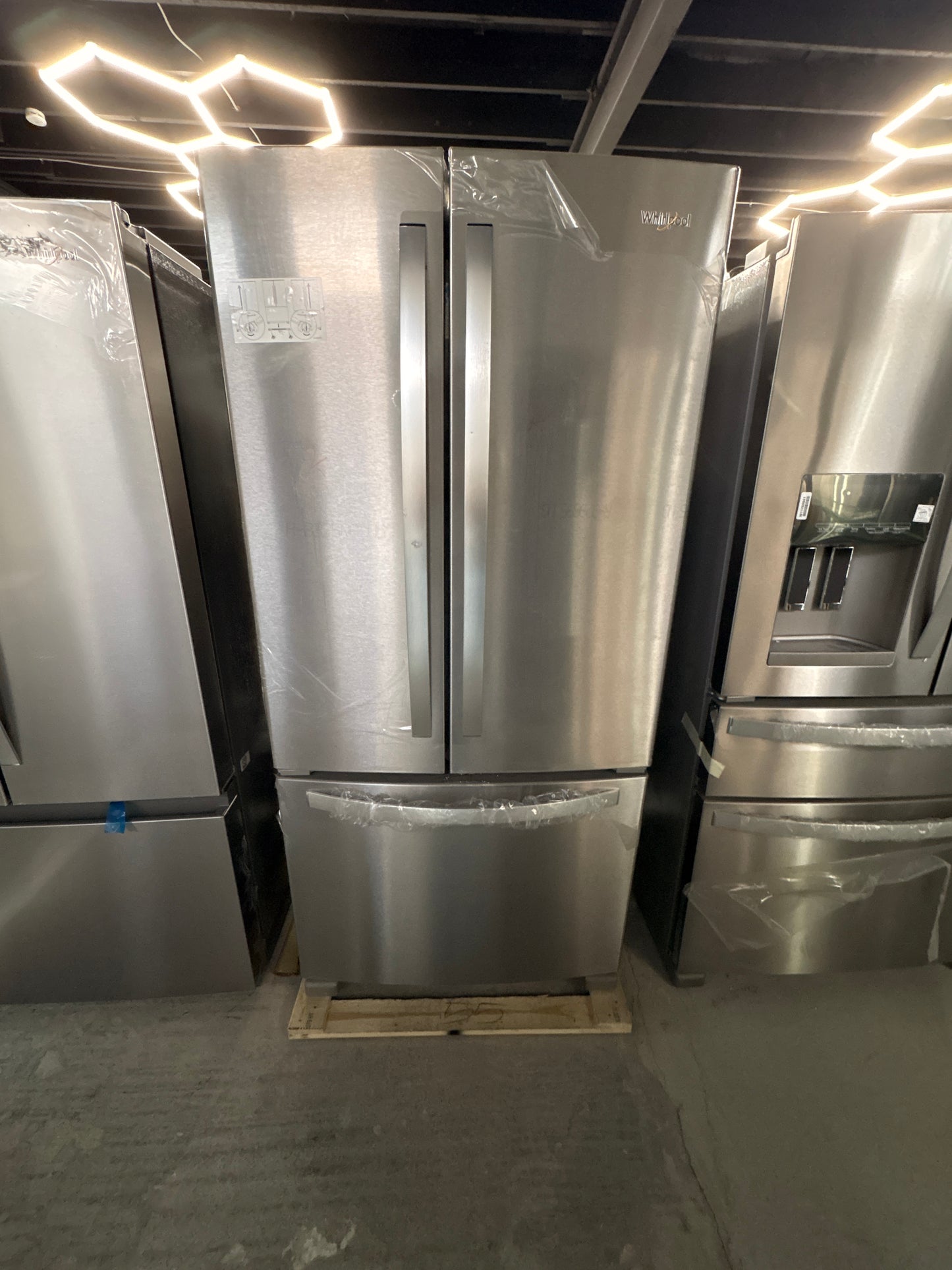 Whirlpool - 33 in. 22 cu. ft. Standard Depth French Door Refrigerator in Fingerprint Resistant Stainless Steel