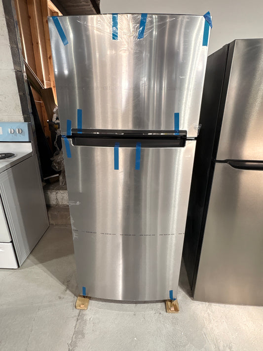 Whirlpool - 17.7 Cu. Ft. Top-Freezer Refrigerator - Monochromatic Stainless Steel