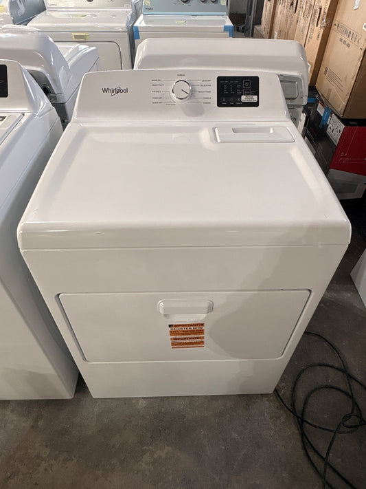 Whirlpool 7.0 cu. ft. vented Top Load Electric Dryer in White with AutoSensing