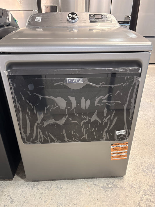 Maytag - 7.4 Cu. Ft. Smart Electric Dryer with Extra Power and Advanced Moisture Sensing - Classic SIlver
