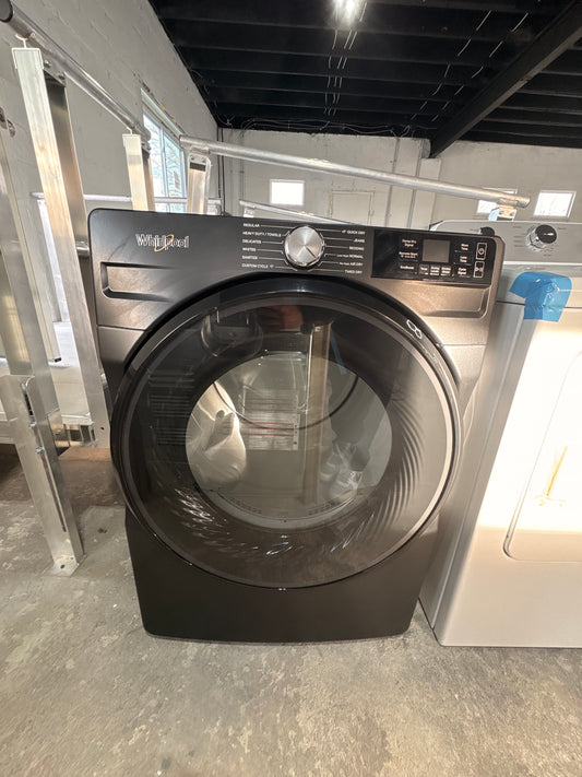 Whirlpool - 7.4 cu. ft. vented Front Load Gas Dryer in Volcano Black with Wrinkle Shield Option