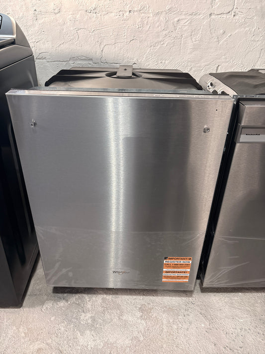 Whirlpool - Top Control Built-In Dishwasher with 3rd Rack and 51 dBa - Stainless Steel