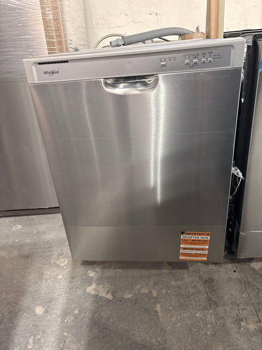 Whirlpool - 24 in. Front Built-In Tall Tub Dishwasher in Stainless Steel with 4 -Cycles
