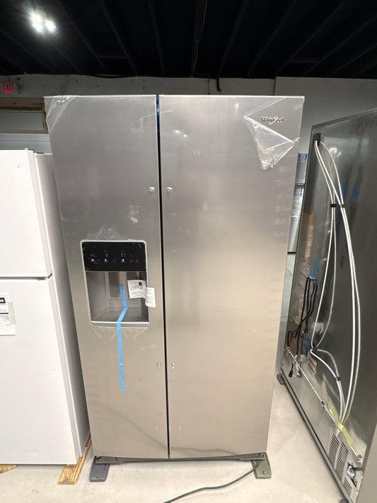 Whirlpool 36 in. 20.85 cu ft. Counter Depth Side-by-Side Refrigerator in Fingerprint Resistant Stainless Finish w/ TruCool System