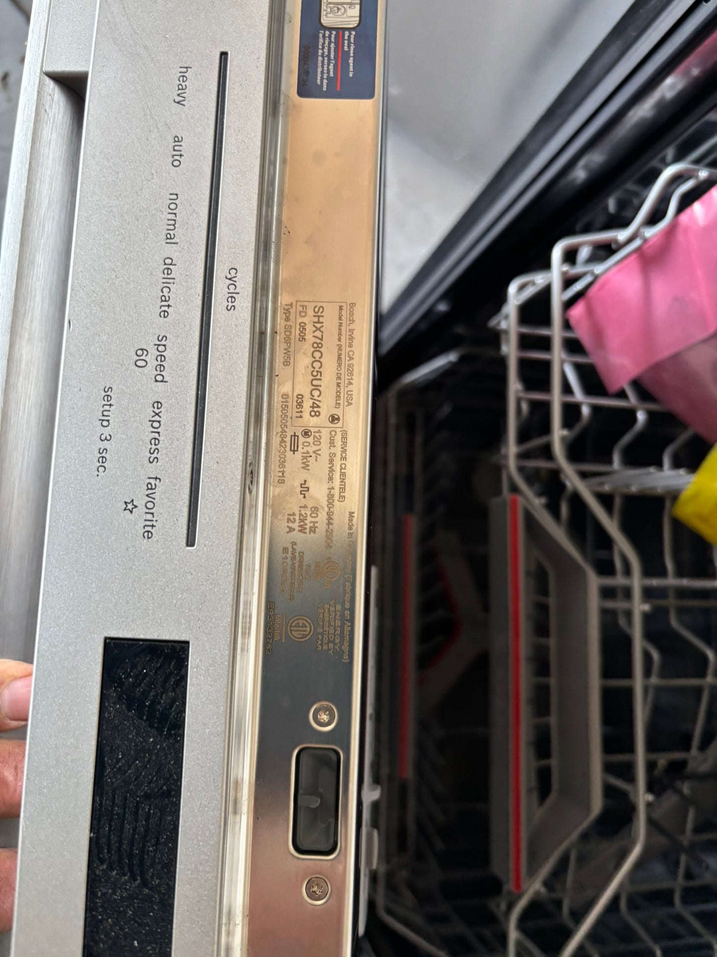 Bosch 800 Series Top Control Towel Bar Handle Dishwasher, Stainless Steel Tub, CrystalDry Technology, Ultra Quiet 42 dBa Scratch & Dent WCA227 - SHX78CC5UC