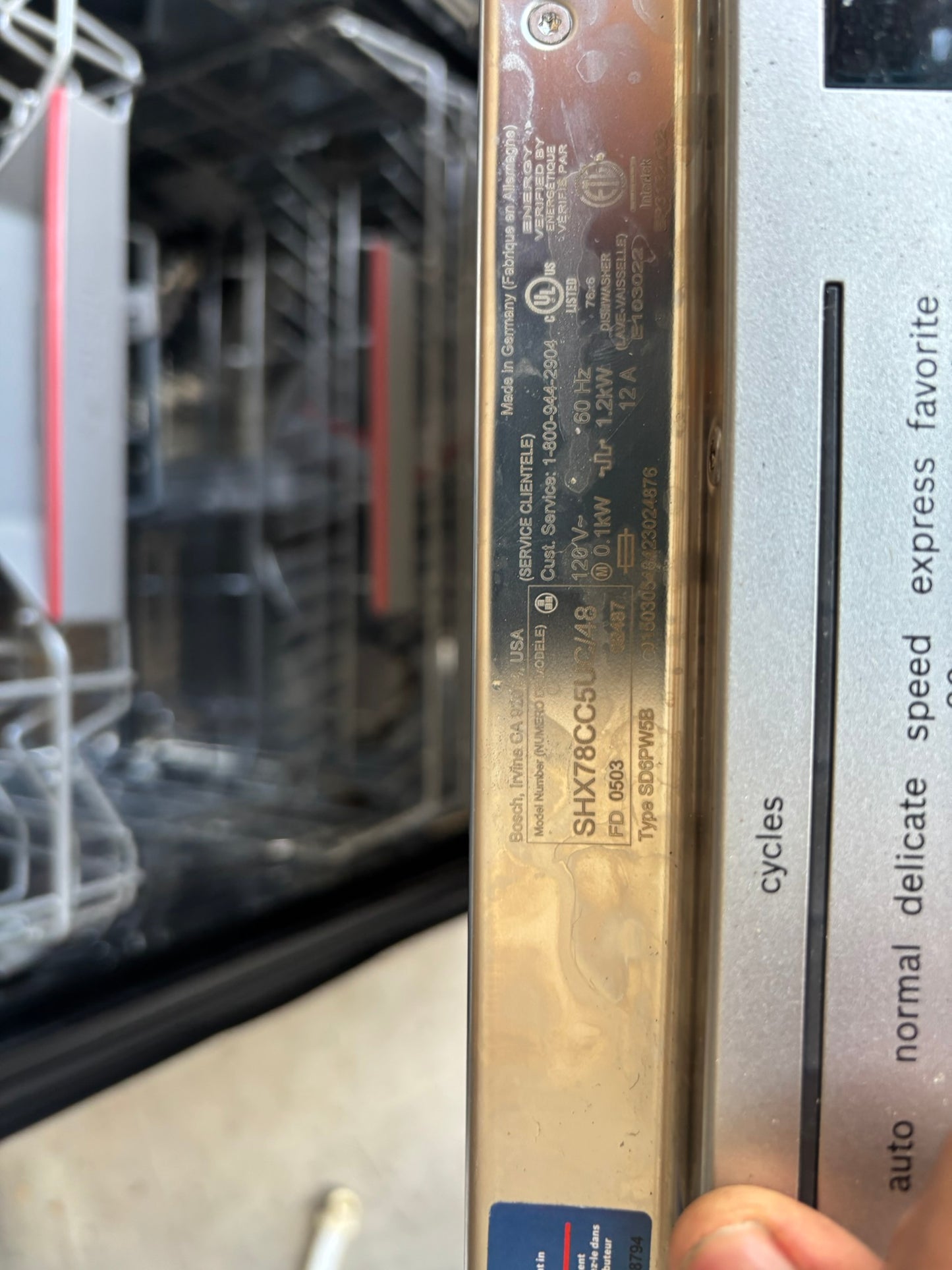 Bosch 800 Series Top Control Towel Bar Handle Dishwasher, Stainless Steel Tub, CrystalDry Technology, Ultra Quiet 42 dBa Scratch & Dent WCA230 - SHX78CC5UC