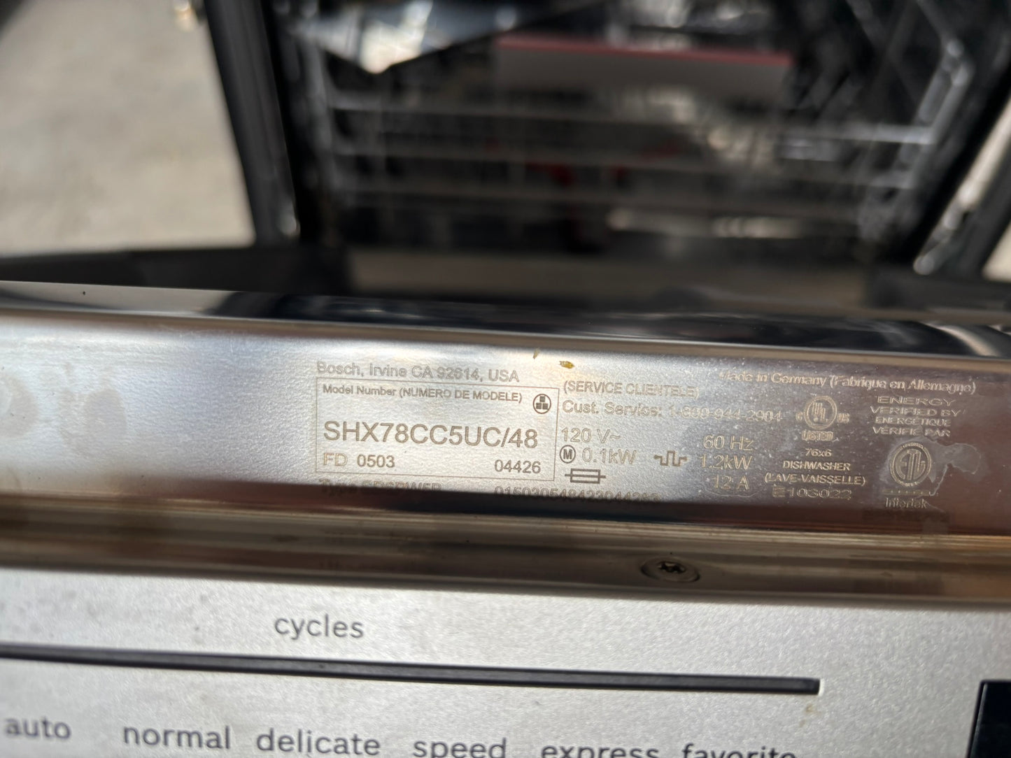 Bosch 800 Series Top Control Towel Bar Handle Dishwasher, Stainless Steel Tub, CrystalDry Technology, Ultra Quiet 42 dBa Scratch & Dent WCA233 - SHX78CC5UC