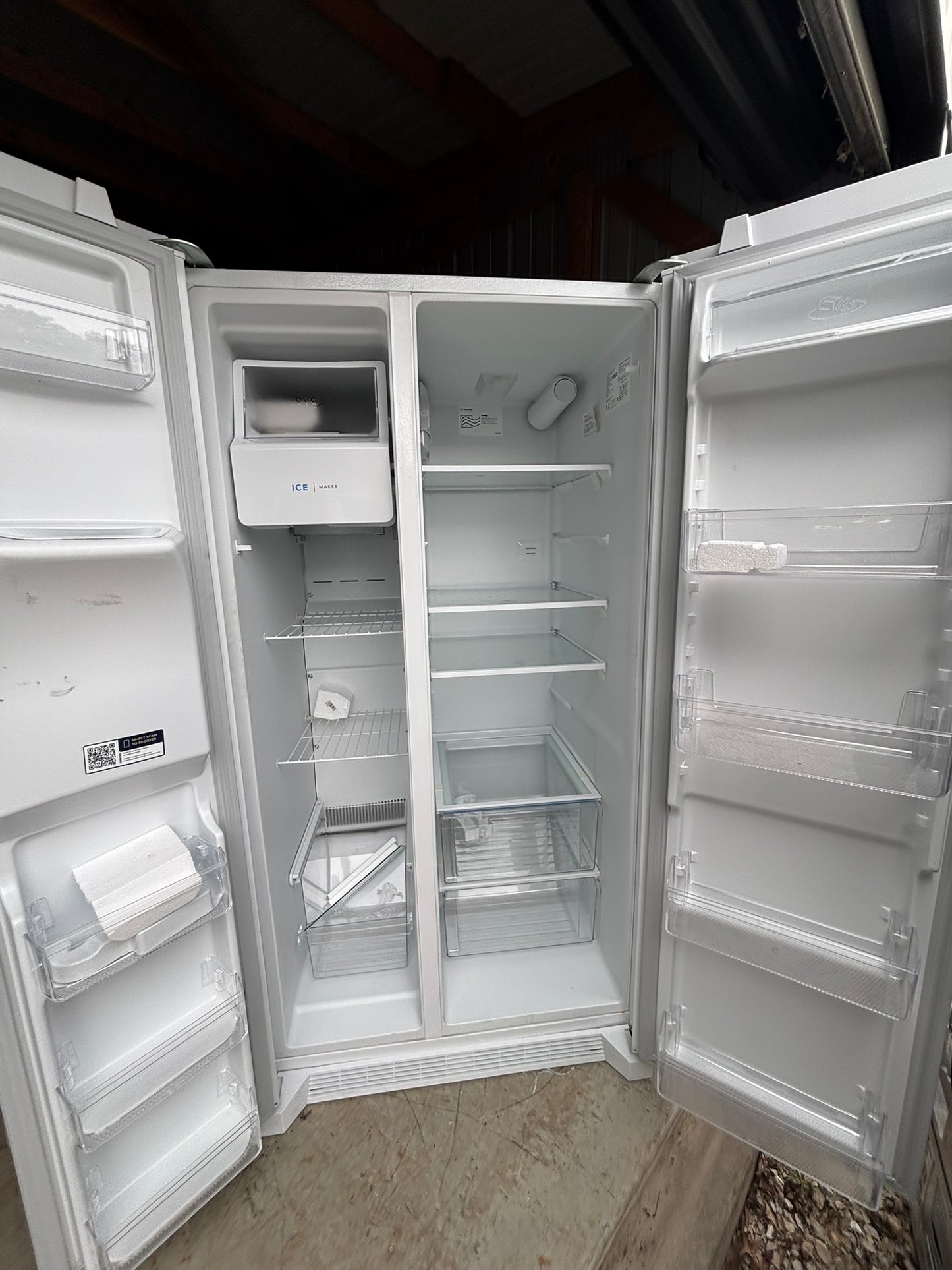 Frigidaire 26 Cu. Ft. 36" Standard-Depth Side-by-Side Refrigerator Scratch & Dent WCA240 - FRSS2623AW