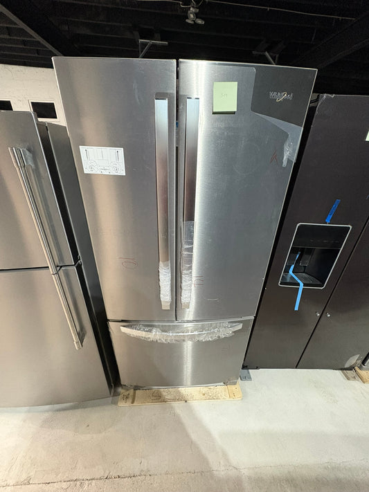Whirlpool - 33 in. 22 cu. ft. Standard Depth French Door Refrigerator in Fingerprint Resistant Stainless