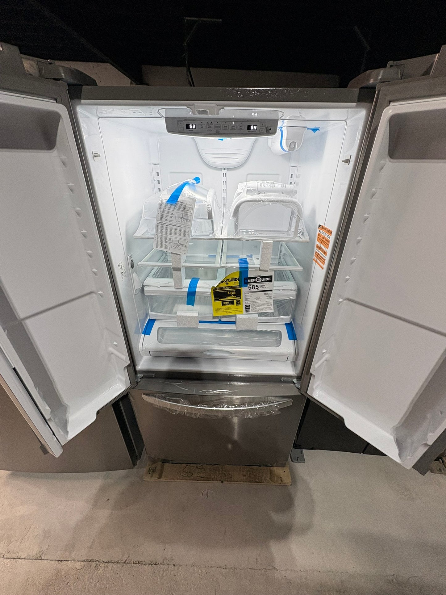 Whirlpool - 33 in. 22 cu. ft. Standard Depth French Door Refrigerator in Fingerprint Resistant Stainless