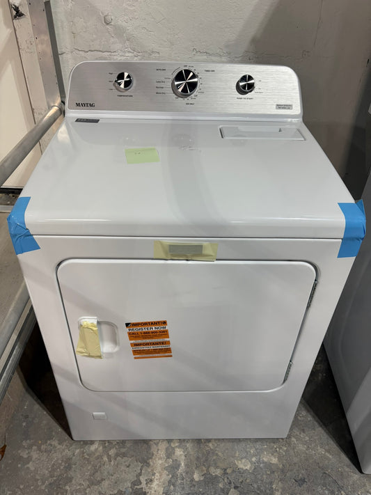Maytag - 7.0 Cu. Ft. Electric Dryer with Wrinkle Prevent - White
