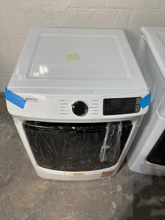 Maytag - 7.3 Cu. Ft. Stackable Electric Dryer with Extra Power Button - White