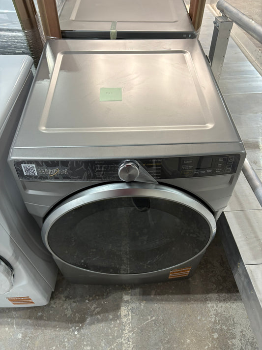 Whrirlpool - 7.4 Cu. Ft. vented Front Load Electric Dryer in Core Silver with Steam Capabilities