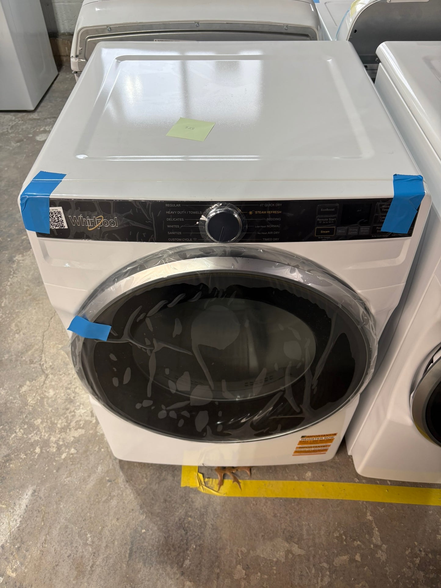 Whirlpool 7.4 cu. ft. vented Front Load Electric Dryer in White with Steam Capabilities