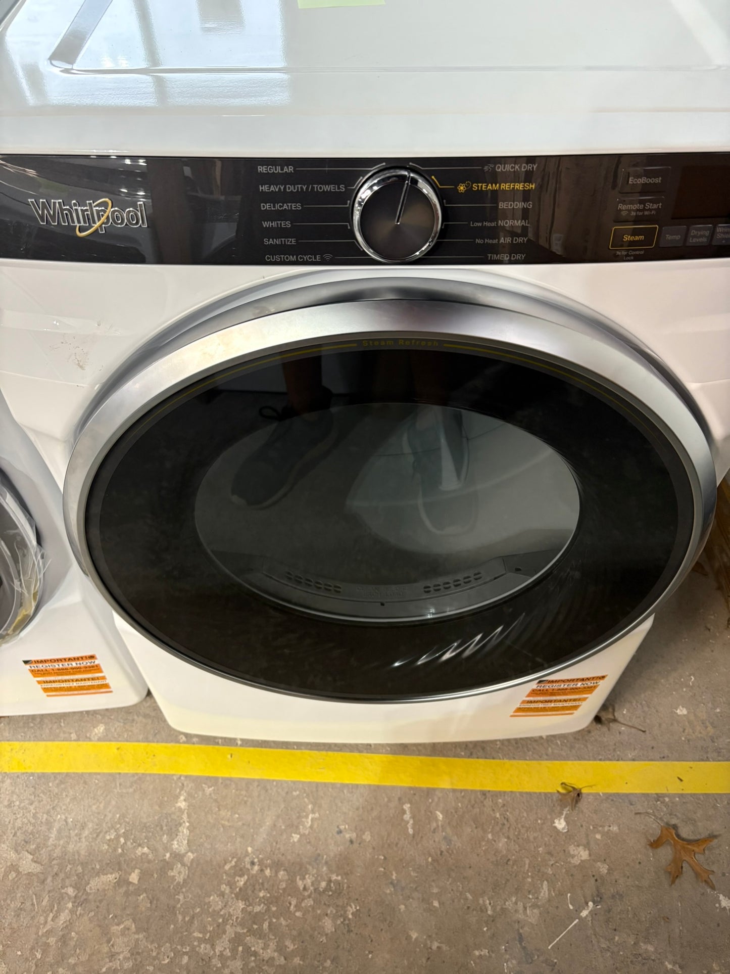 Whirlpool 7.4 cu. ft. vented Front Load Electric Dryer in White with Steam Capabilities