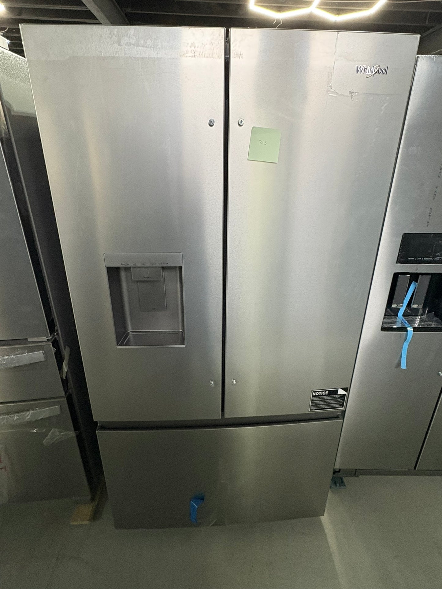 Whirlpool - 36 in. 30 cu. ft. French Door Refrigerator in Fingerprint Resistant Stainless Finish with Dual Ice Makers