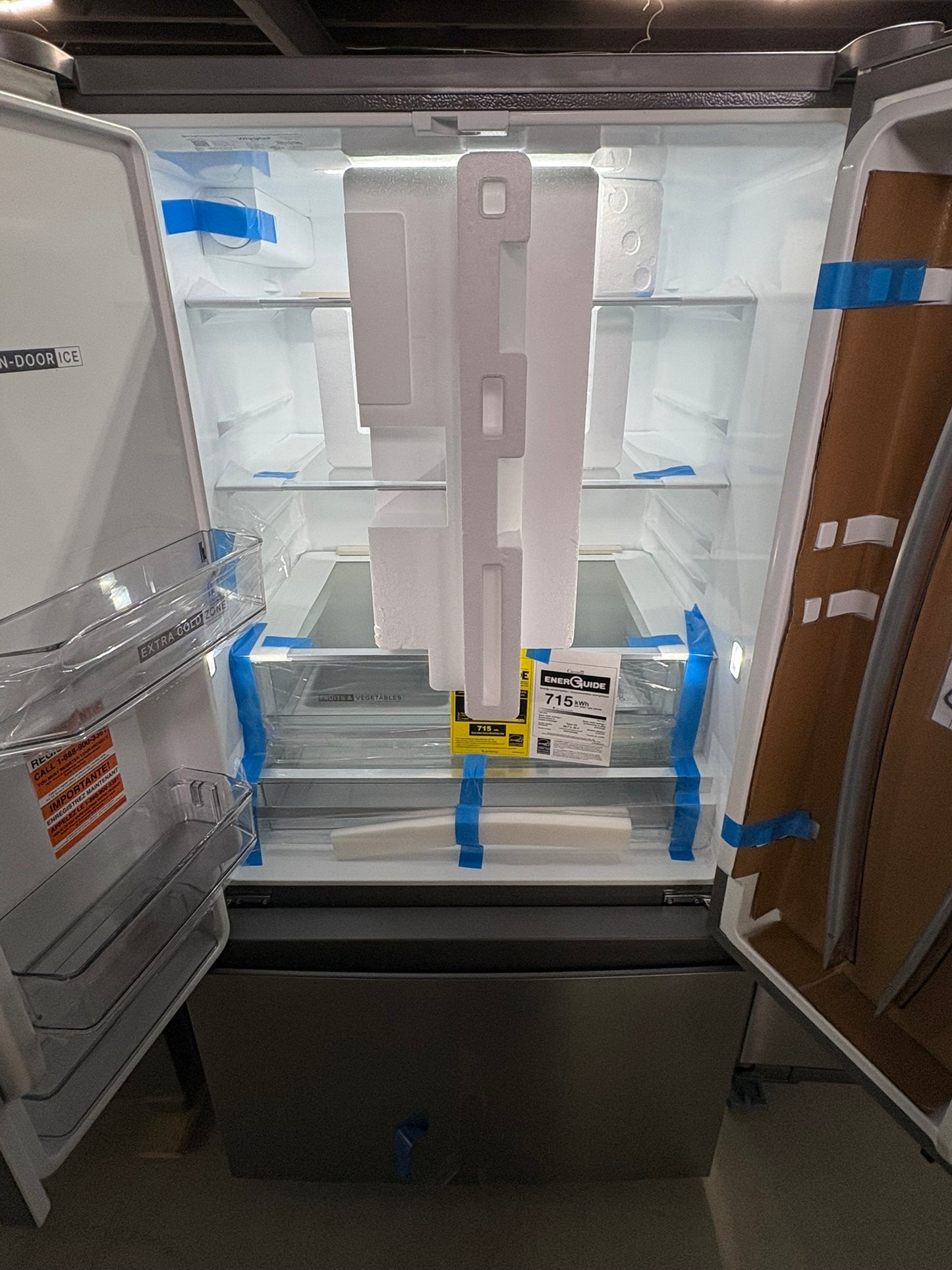 Whirlpool - 36 in. 30 cu. ft. French Door Refrigerator in Fingerprint Resistant Stainless Finish with Dual Ice Makers